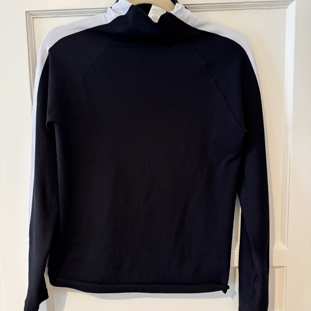 Renew Seamless Mock Neck Stripe Top